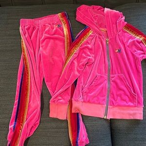 Aviator nation kids size 6 velour sweatsuit